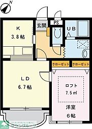 シャルム永山 1LDKの間取図画像
