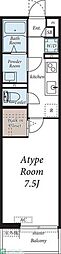 リブリKOYO並木 1Kの間取図画像