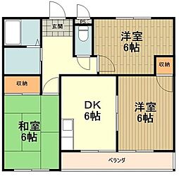 スモールマウンテンハイム 3DKの間取図画像