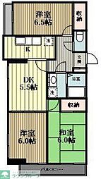 マンション長沼 3DKの間取図画像