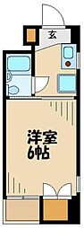 ガーデンハウス小松 1Kの間取図画像