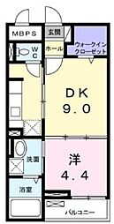 メゾンド・カノン 1LDKの間取図画像
