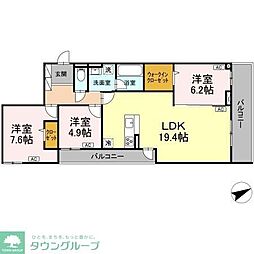 D-residence稲城 3LDKの間取図画像