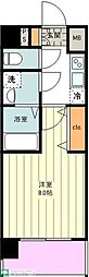 エステムコート東京八王子 1Kの間取図画像