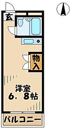 TMハイツ ワンルームの間取図画像