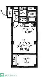 ラ・シルフィード 1LDKの間取図画像