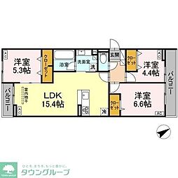 Calme Ville 3LDKの間取図画像