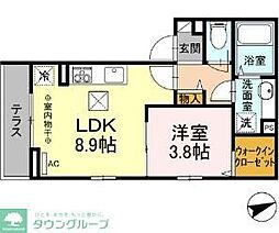 ルチェ・ソラーレ 1LDKの間取図画像