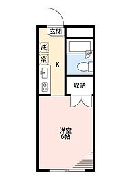 トキワハイツ ワンルームの間取図画像