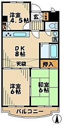 新屋ビル 3DKの間取図画像