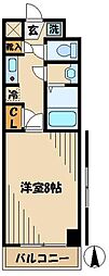 シャンブル高幡 1Kの間取図画像
