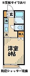 聖蹟ハイム103 1Kの間取図画像
