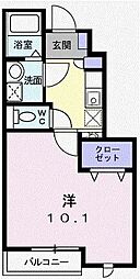 メゾンマロニエ 1Kの間取図画像