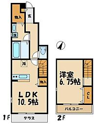 いろは桜ヶ丘 1LDKの間取図画像