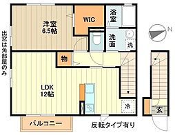ラ・メール 1LDKの間取図画像