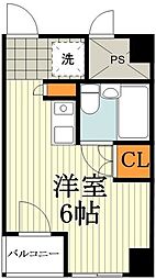 ウィルビラワン 1Kの間取図画像