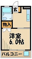 メゾン生沼 1Kの間取図画像