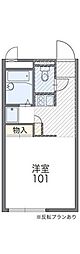 レオパレスコーポ・テラダ 1Kの間取図画像