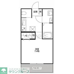 MQuarto淵野辺1 1Kの間取図画像