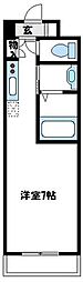 ユニポート相模 ワンルームの間取図画像