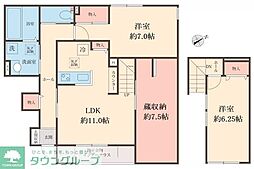仮)町田市森野四丁目 新築工事 2LDKの間取図画像