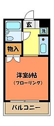 マリオン八王子3 ワンルームの間取図画像