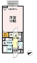 クレールライフ 1Kの間取図画像