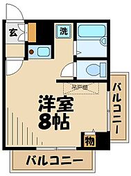 キャッスル都 ワンルームの間取図画像