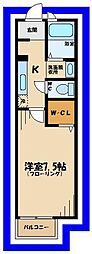 エイシンロジュマン 1Kの間取図画像