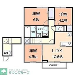 ルボア 3LDKの間取図画像