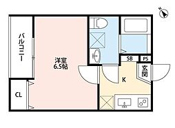 CASAR町田 1Kの間取図画像