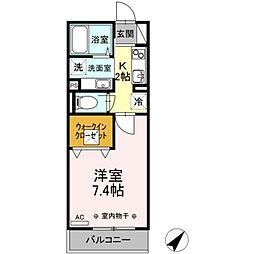 アイルグリーン 1Kの間取図画像