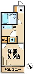 クレスト・1 1Kの間取図画像