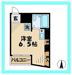 カーサダルテ ワンルームの間取図画像