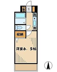 シャルムルミエール 1Kの間取図画像