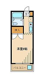 ストークマンション小礒2 1Kの間取図画像