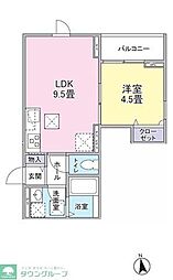フォルトナ 1LDKの間取図画像