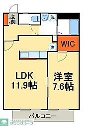北総鉄道 新鎌ヶ谷駅 徒歩10分の賃貸アパート 1階1LDKの間取り