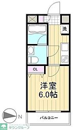 ＡＺＥＳＴお花茶屋IV 4階1Kの間取り