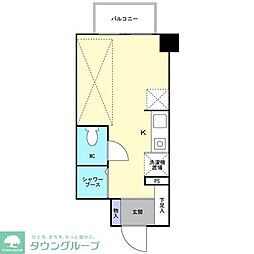 パレット柏桜台 ワンルームの間取図画像
