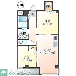 エピナール南流山 2LDKの間取図画像