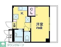 サンフォート・ソフィア 1Kの間取図画像