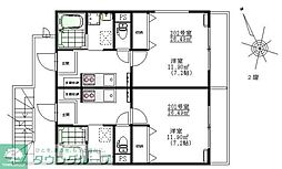 ローランハイツ. 1Kの間取図画像