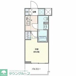 GENOVIA天王台 1Kの間取図画像
