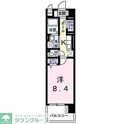 グランアベニュー1 1Kの間取図画像