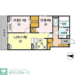 b-kubus(ビークブス) 2LDKの間取図画像