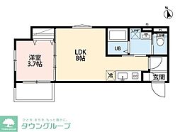 robot home 三郷II 1LDKの間取図画像
