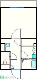 CEREZO五香A 1Kの間取図画像