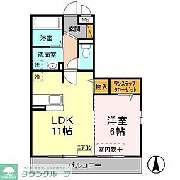 サンシャイン2 1LDKの間取図画像