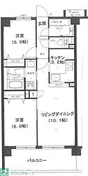 クリオ柏 2LDKの間取図画像
